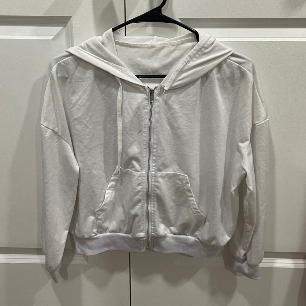 white zip up